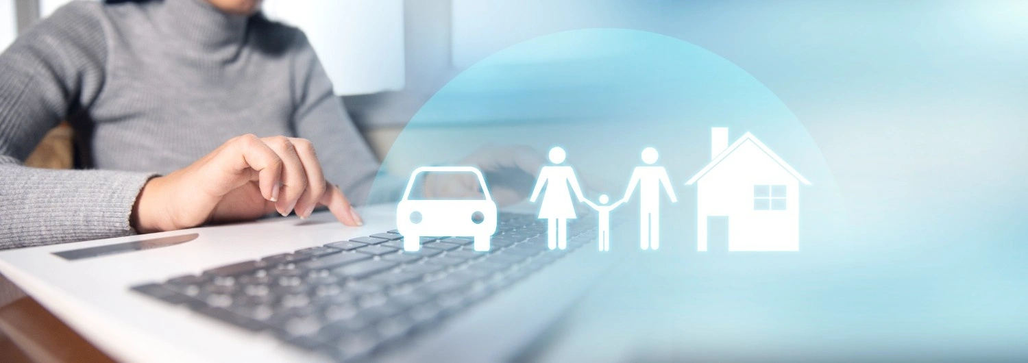 Happy family at home